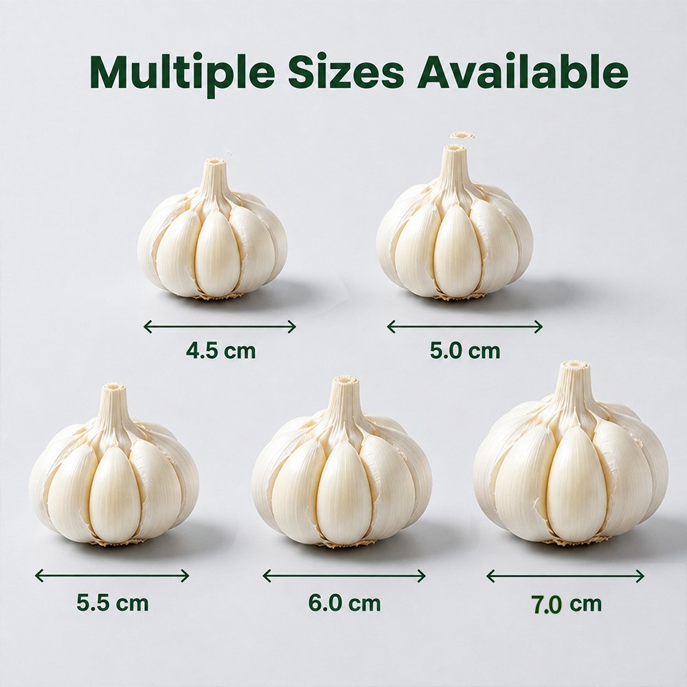 fresh white garlic sizes fresh white garlic sizes